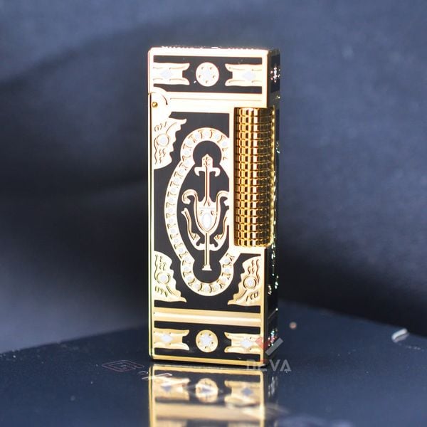 Bật Lửa G.Horse Sơn Mài Đen Hoa Văn Hoàng Gia Cổ Điển GH02