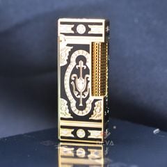 Bật Lửa G.Horse Sơn Mài Đen Hoa Văn Hoàng Gia Cổ Điển GH02