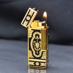 Bật Lửa G.Horse Sơn Mài Đen Hoa Văn Hoàng Gia Cổ Điển GH02