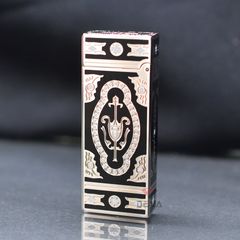 Bật Lửa G.Horse Sơn Mài Đen Hoa Văn Hoàng Gia Cổ Điển GH02