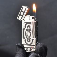 Bật Lửa G.Horse Sơn Mài Đen Hoa Văn Hoàng Gia Cổ Điển GH02