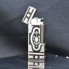 Bật Lửa G.Horse Sơn Mài Đen Hoa Văn Hoàng Gia Cổ Điển GH02