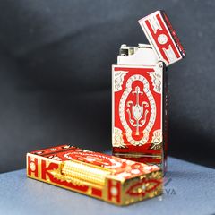 Bật Lửa G.Horse Sơn Mài Đỏ Hoa Văn Hoàng Gia Cổ Điển GH01