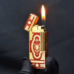 Bật Lửa G.Horse Sơn Mài Đỏ Hoa Văn Hoàng Gia Cổ Điển GH01