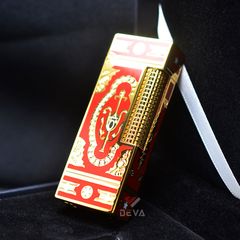 Bật Lửa G.Horse Sơn Mài Đỏ Hoa Văn Hoàng Gia Cổ Điển GH01