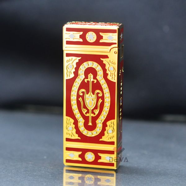 Bật Lửa G.Horse Sơn Mài Đỏ Hoa Văn Hoàng Gia Cổ Điển GH01