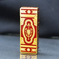 Bật Lửa G.Horse Sơn Mài Đỏ Hoa Văn Hoàng Gia Cổ Điển GH01