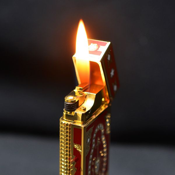 Bật Lửa G.Horse Sơn Mài Đỏ Hoa Văn Hoàng Gia Cổ Điển GH01