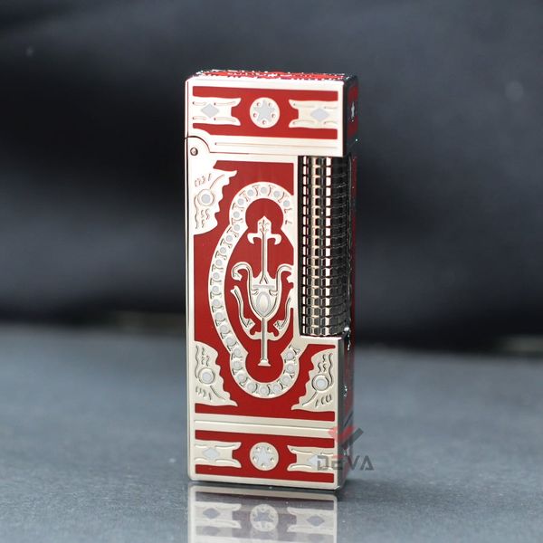 Bật Lửa G.Horse Sơn Mài Đỏ Hoa Văn Hoàng Gia Cổ Điển GH01