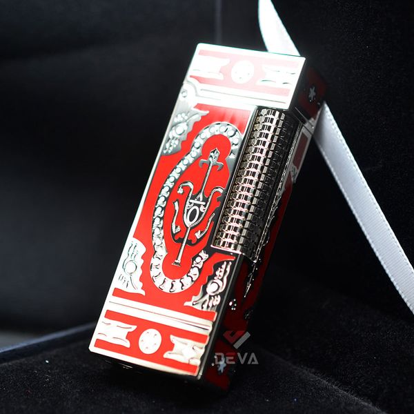 Bật Lửa G.Horse Sơn Mài Đỏ Hoa Văn Hoàng Gia Cổ Điển GH01