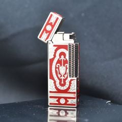 Bật Lửa G.Horse Sơn Mài Đỏ Hoa Văn Hoàng Gia Cổ Điển GH01