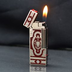 Bật Lửa G.Horse Sơn Mài Đỏ Hoa Văn Hoàng Gia Cổ Điển GH01