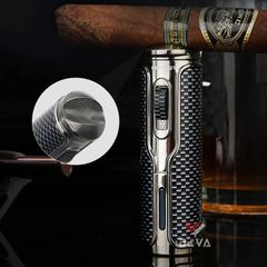 Bật lửa ga điện Honest khò 3 tia kèm đục BCZ 792