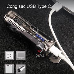 Bật lửa ga điện Honest khò 3 tia kèm đục BCZ 792