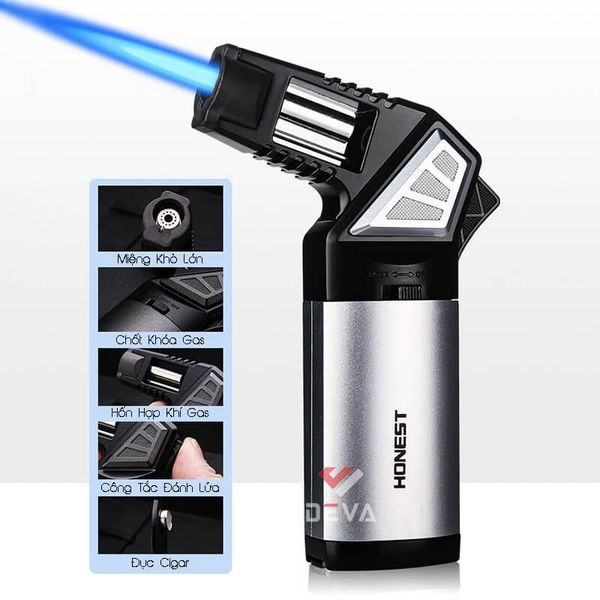Bật lửa khò để bàn Honest khò đại 1 tia kèm đục Cigar BCZ 489