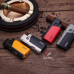 Bật lửa chính hãng Honest khò đại 1 tia kèm xiên và đục Cigar BCZ 761
