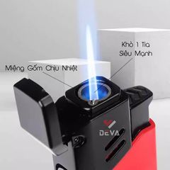 Bật lửa chính hãng Honest khò đại 1 tia kèm xiên và đục Cigar BCZ 761