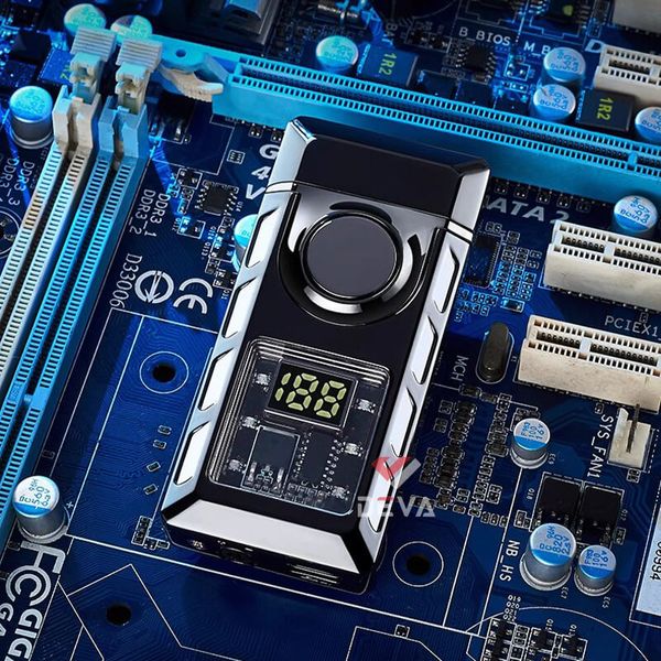 Bật lửa gas sạc điện 2 kiểu lửa đèn LED TH-633