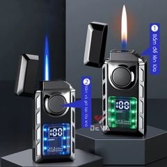 Bật lửa gas sạc điện 2 kiểu lửa đèn LED TH-633