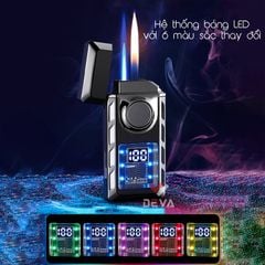 Bật lửa gas sạc điện 2 kiểu lửa đèn LED TH-633