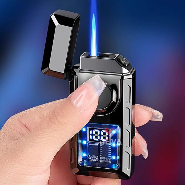 Bật lửa gas sạc điện 2 kiểu lửa đèn LED TH-633