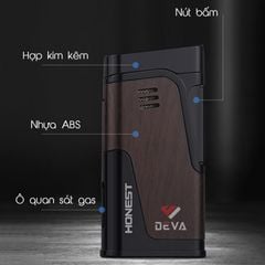 Bật lửa ga Honest khò 2 tia kèm đục BCZ 822