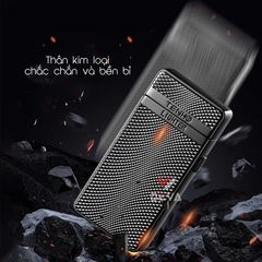 Bật lửa gas đá 2 kiểu lửa ô cửa trong suốt TH-636