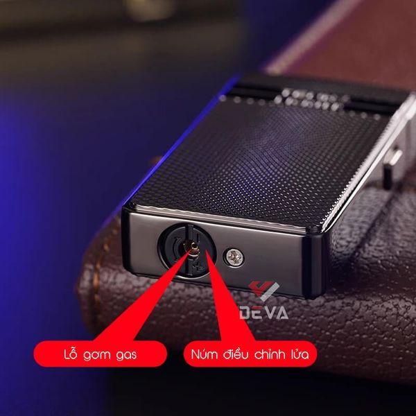 Bật lửa gas đá 2 kiểu lửa ô cửa trong suốt TH-636