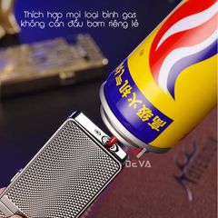 Bật lửa gas đá 2 kiểu lửa ô cửa trong suốt TH-636