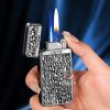 Bật lửa gas đá 2 kiểu lửa ô cửa trong suốt TH-636