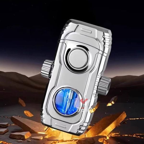 Bật lửa gas đá 2 kiểu lửa trục xoay xoay Fifget Spiner TH-638