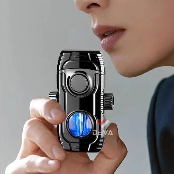 Bật lửa gas đá 2 kiểu lửa trục xoay xoay Fifget Spiner TH-638