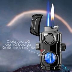 Bật lửa gas đá 2 kiểu lửa trục xoay xoay Fifget Spiner TH-638