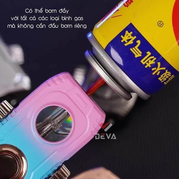 Bật lửa gas đá 2 kiểu lửa trục xoay xoay Fifget Spiner TH-638