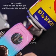 Bật lửa gas đá 2 kiểu lửa trục xoay xoay Fifget Spiner TH-638