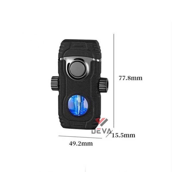 Bật lửa gas đá 2 kiểu lửa trục xoay xoay Fifget Spiner TH-638