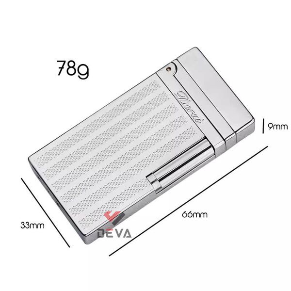 Bật lửa gas đá chính hãng Derui dáng mỏng DR700