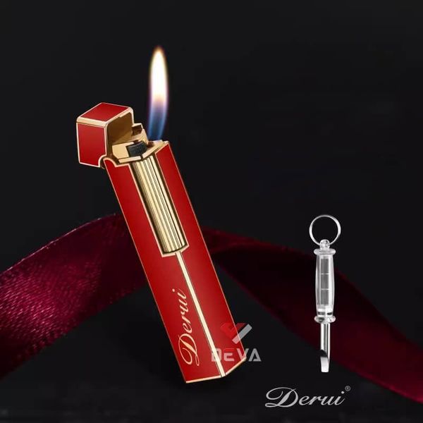Bật lửa gas đá chính hãng Derui hình chữ nhật dài DR800