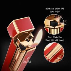 Bật lửa gas đá chính hãng Derui hình chữ nhật dài DR800