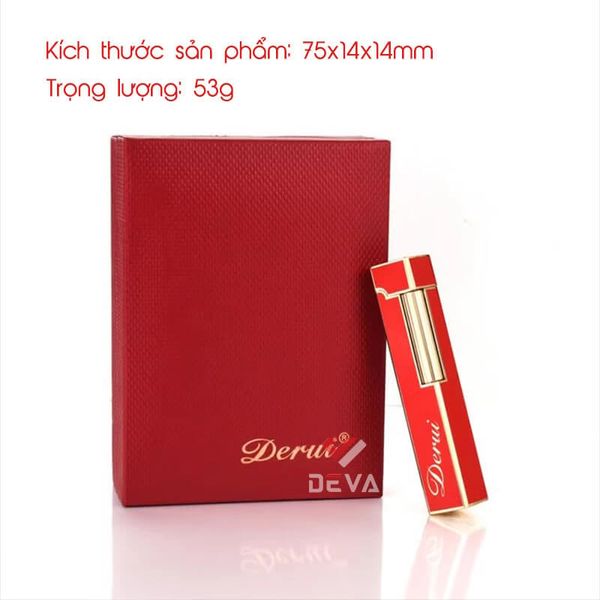 Bật lửa gas đá chính hãng Derui hình chữ nhật dài DR800