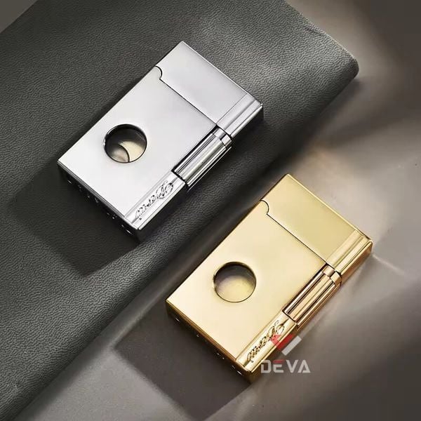 Bật lửa gas đá chính hãng Derui ô chứa gas trong suốt DR1611