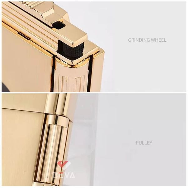 Bật lửa gas đá chính hãng Derui ô chứa gas trong suốt DR1611