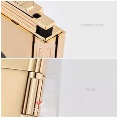 Bật lửa gas đá chính hãng Derui ô chứa gas trong suốt DR1611