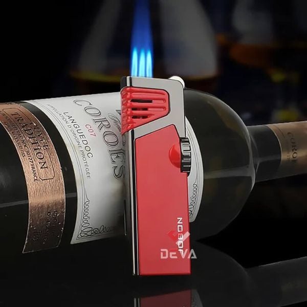Bật lửa khò 3 tia có chốt lửa kèm đục xì gà Jobon ZB 190