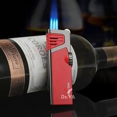 Bật lửa khò 3 tia có chốt lửa kèm đục xì gà Jobon ZB 190