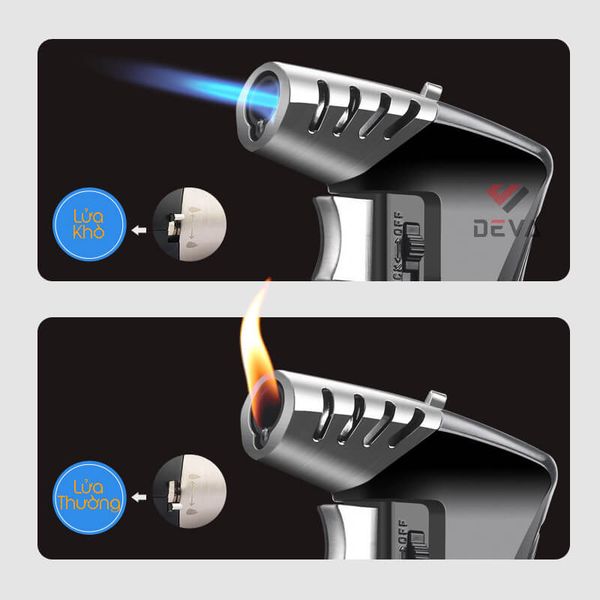 Bật lửa khò để bàn 2 chế độ lửa Honest BCZ 763