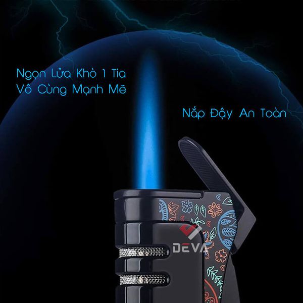 Bật Lửa Khò Xì Gà 1 tia Kèm Đục BCZ 487