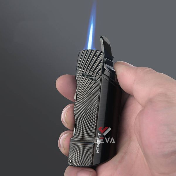 Bật lửa chính hãng Honest khò 1 tia kèm đục và xiên Cigar BCZ 847