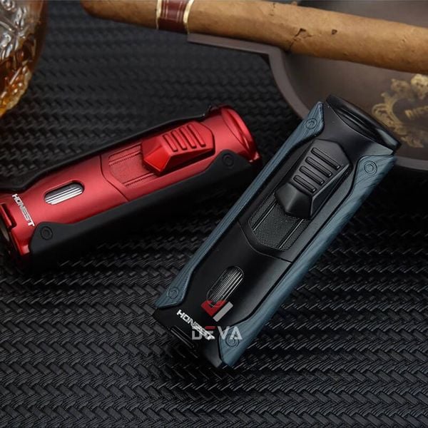 Bật lửa khò 4 tia kèm đục lỗ xì gà Honest BCZ 781