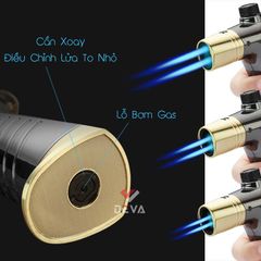 Bật lửa khò để bàn Honest khò 2 tia tự điều chỉnh BCZ 536